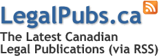 Legal Publications RSS feed for Canada